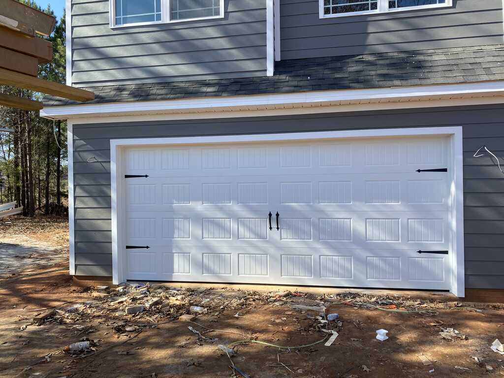 Home garage door of the track for service in Thomaston
