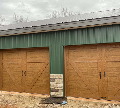  Wooden door garage